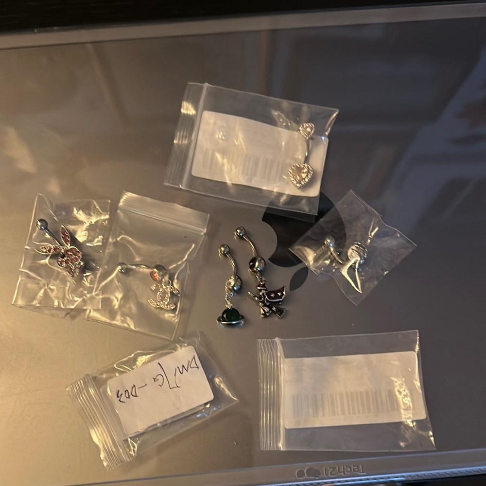 belly rings surgical steel lot new with tags